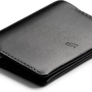 Bellroy Under Cover (slimline leather card wallet/holder with card storage, quick access slot, plus space for folded bills) – Black