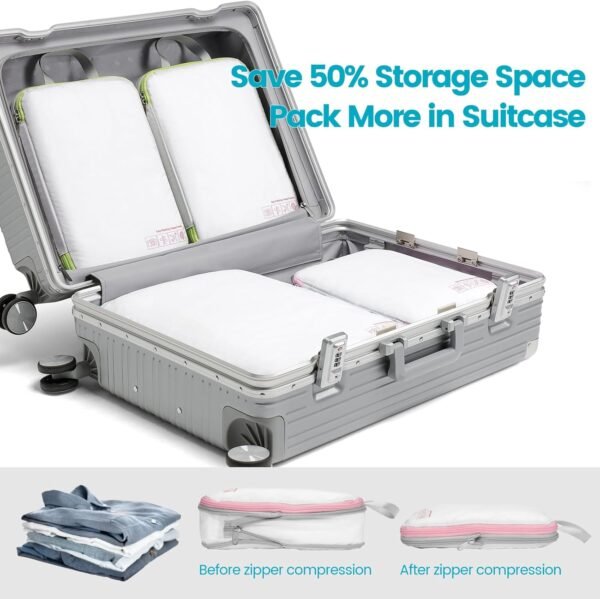 Cambond Compression Packing Cubes for Travel Women - Lightweight Luggage Organizers Bag Packing Cubes for Carry on Suitcases - Image 4