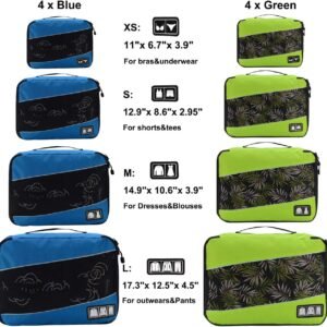 Packing Cubes Luggage Bags Organizer Durable Travel Accessories With Clothing Label