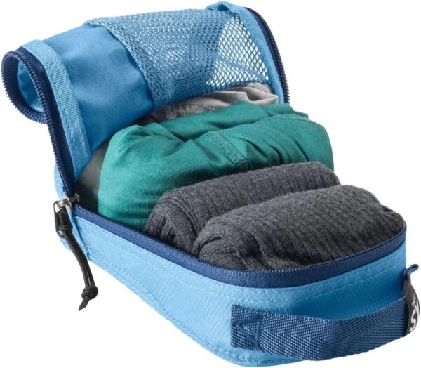 Eagle Creek Pack-It Reveal Cube Set - Isolate Packing Cubes to Compartmentalize Luggage - Durable - Ultra-Lightweight - Water-Resistant - Easy Grab Zipper Pull - Mesh Windows - Blue Dawn - XS/S/M - Image 5