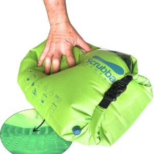 Scrubba Wash Bag Portable Washing Machine – Lightweight Manual Washing Machine for Travel, Camping, Laundry, Baby Clothes – Travel Essentials, Gift – use with Laundry Detergent/Sheets – 5.3 oz.