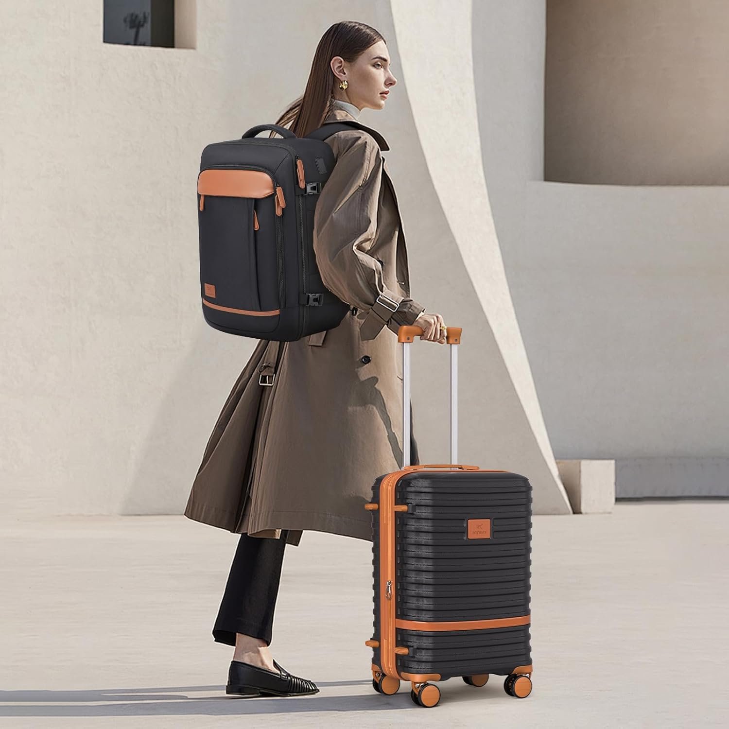 Joyway Expandable Luggage Sets 5 Piece, Lightweight Hard Shell Travel Suitcase Set with Spinner Wheels and TSA Lock - Image 4