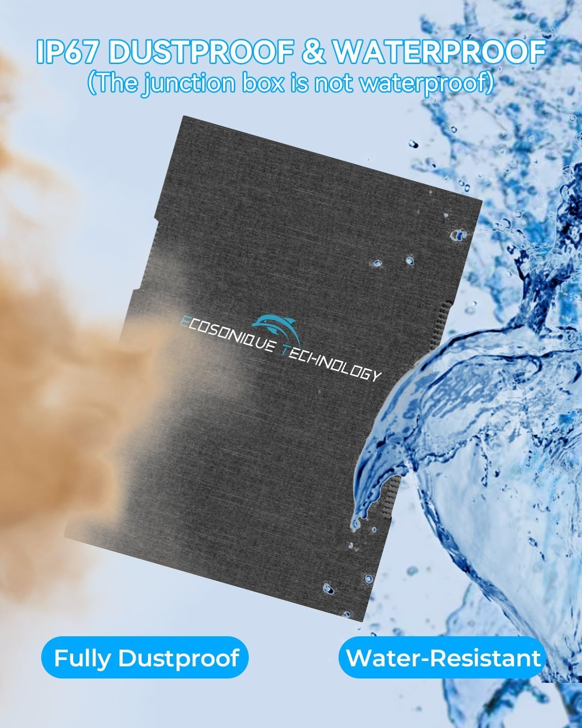 Ecosonique 30W Portable Solar Charger Foldable Solar Panels with USB C USB A Fast Charging Waterproof for Camping Backpacking Compatible with Cell Phone, iPhone, iPad, Samsung Galaxy, LG, Power Banks - Image 6