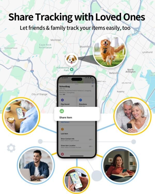 Air-Tag Bluetooth Tracker for Apple Find My, Air Tag Key Finder Rechargeable (iOS Only) iPhone Smart Wallet Tracker Card, Worldwide Tracking for Bags, Passport [Apple MFi Certified] - Image 8