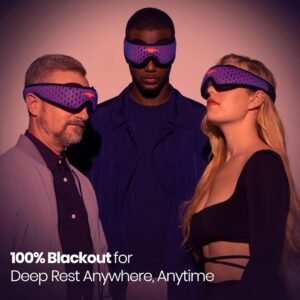 Manta Pro Sleep Mask – 100% Light Blocking Sleep Mask for Side Sleepers, Breathable and Comfortable, Spacious & Zero Pressure for Long Lashes, Perfect for Sleep/Travel/Nap/Shift Work