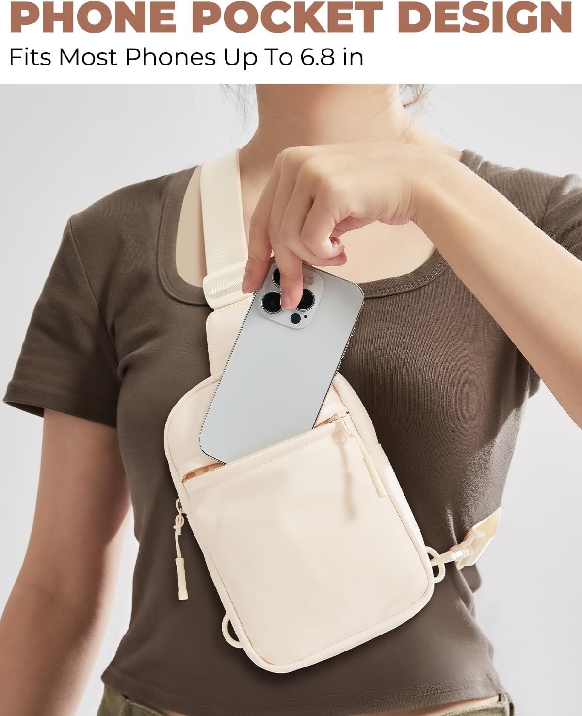 CHOLISS Small Sling Bag for Women and Men, Crossbody Bags Trendy Fanny Packs Chest Bag with Extended Strap - Image 5