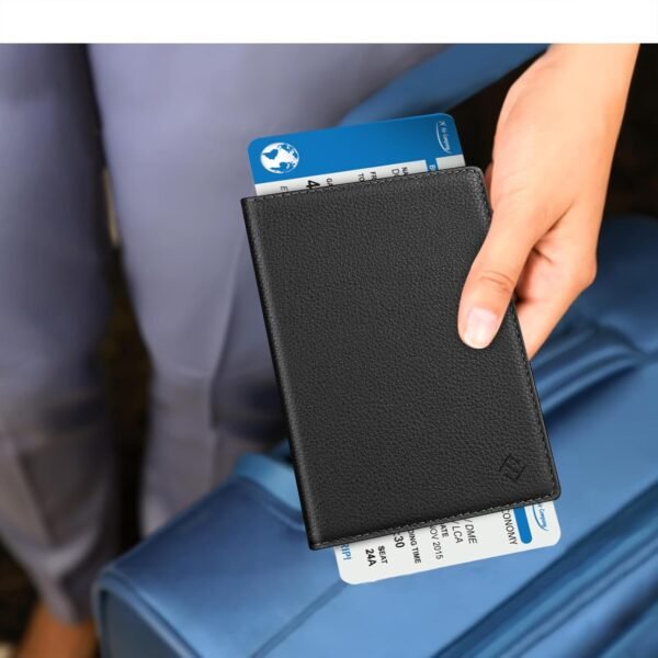 Fintie Passport Holder, Slim Travel Wallet RFID Blocking Card Case Cover Passport Cover Protector Essentials with Credit Card Slots for Women/Men - Image 6