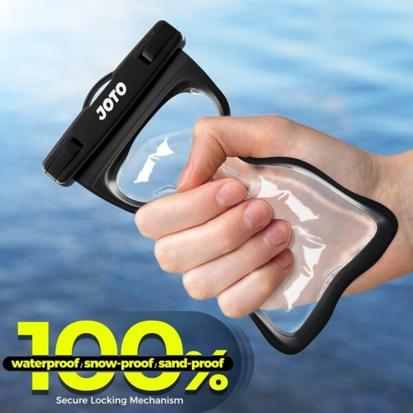JOTO Up to 7" Universal Waterproof Phone Case for iPhone 16 15 14 13 Plus Pro Max, IPX8 Cellphone Dry Bag 12 11 Pro Max XR X 8 7 6S Plus SE, Galaxy S23 S22 S21 S20+ S20 S10 Plus Note, Pixel -Black - Image 5