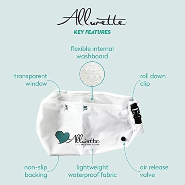 Allurette Wash Bag - Delicates Laundry System for Lingerie, Active Wear and Gentle Hand Wash Clothes - Image 4