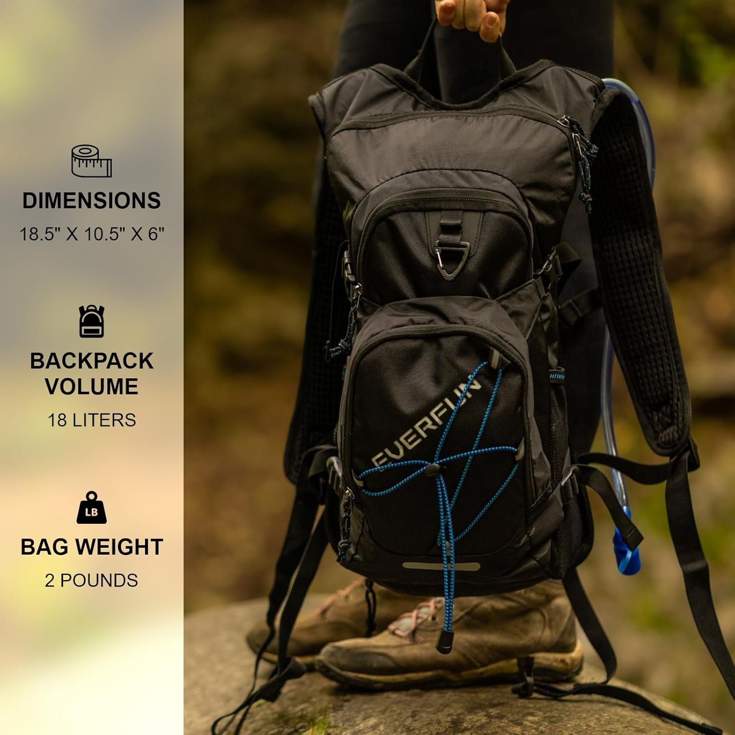Everfun Hydration Backpack 18L with Water Bladder 2L/3L Hiking Water Backpack Women Men Hydration Pack Insulated Lightweight Day Hydropack with Storage for Hiking, Biking, Running, Festival - Image 8