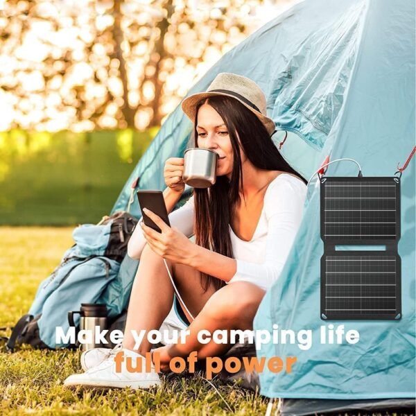 FlexSolar 10W Portable Solar Chargers 5V USB Small Power Emergency ETFE Panels Foldable IP67 Waterproof Camping Hiking Backpacking for Phones Fans Flashlight Watches Small Power Banks Battery Packs - Image 7