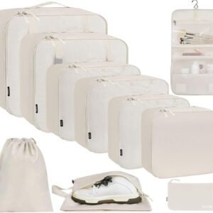 BAGAIL 6 Set/8 Set/10 Set Packing Cubes Various Sizes Packing Organizer for Travel Accessories Luggage Carry On Suitcase