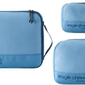 Eagle Creek Pack-It Reveal Cube Set – Isolate Packing Cubes to Compartmentalize Luggage – Durable – Ultra-Lightweight – Water-Resistant – Easy Grab Zipper Pull – Mesh Windows – Blue Dawn – XS/S/M