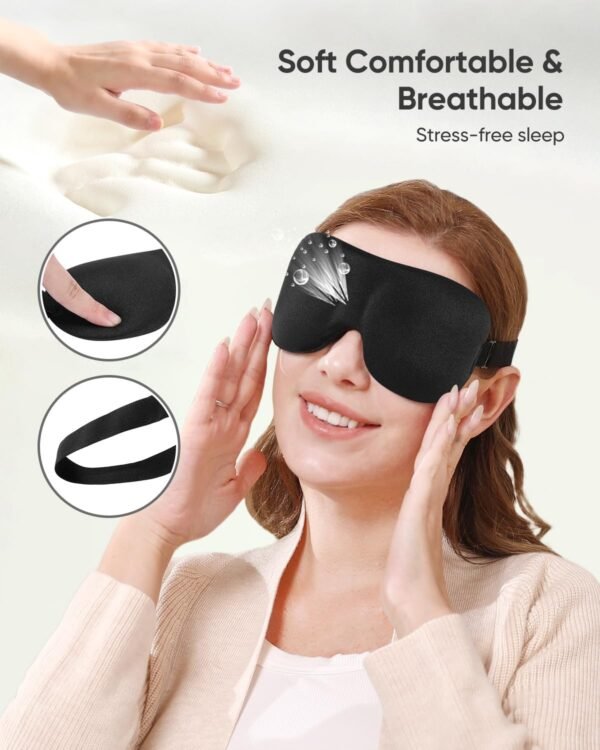 LKY DIGITAL Sleep Mask for Side Sleeper 3 Pack, Blackout 3D Eye Mask for Sleeping, Night Blindfold for Men Women - Image 7