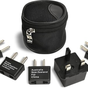 Ceptics International Worldwide Travel Plug Adapter 5 Piece Set, Great for Cell Phones, Battery Chargers, Laptops to Work in Most Countries
