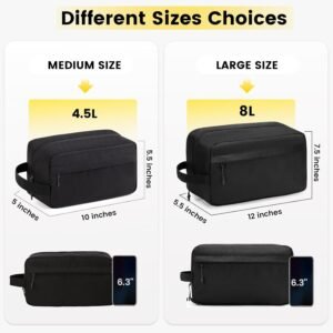 Vorspack Travel Toiletry Bag for Men – Hanging Toiletries Bag Water Resistant Dopp Kit Travel Bag for Toiletries Accessories