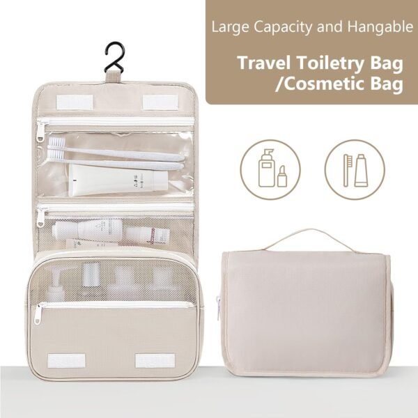 Packing Cubes for Travel - 9 Set Large Travel Cubes Luggage Organizer Bags Set With Laundry Bags/Shoe Bag/Toiletry Bag (Beige) - Image 5