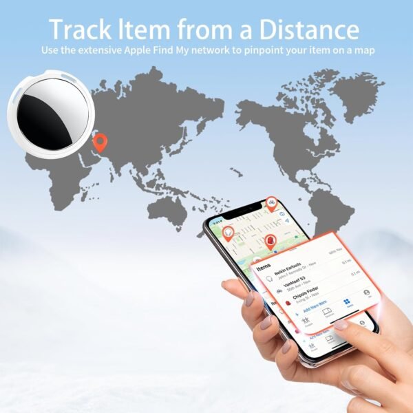 2 Pack Air Tracker Tag [Apple MFi Certified] Pair with Apple Find My(iOS Only) Bluetooth Air Smart Tag Key Finder Item Locator Waterproof Finder Worldwide Tracking for Pet Wallet Backpack Dog Luggage - Image 5