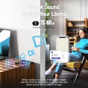 Air Tags-2 Pack Tracker Tag Work with Apple Find My (iOS 14.6 Above Only) Air Tag Smart Tag Item Finders for Key, Luggage, Backpack,etc.