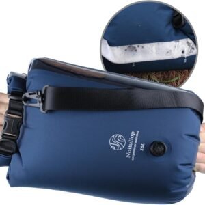 Washbag Portable Washing Machine – 15L Fully Waterproof Dry Bag – Lightweight Compact Nylon Washing Machine – Portable Manual Clothes Washer Laundry Bag (Navy)