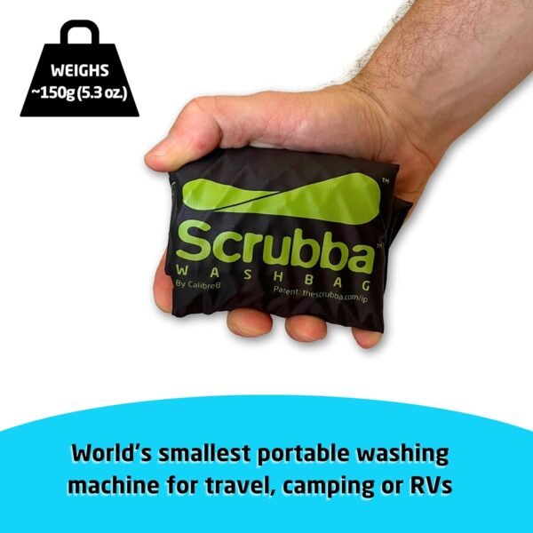 Scrubba Wash Bag Portable Washing Machine - Lightweight Manual Washing Machine for Travel, Camping, Laundry, Baby Clothes - Travel Essentials, Gift - use with Laundry Detergent/Sheets - 5.3 oz. - Image 2