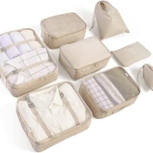 8 Set Packing Cubes for Suitcases Travel Luggage Packing Organizers,Travel Accessories Essentials Luggage Organizer with Shoe/Tioletry/Laundry Bag