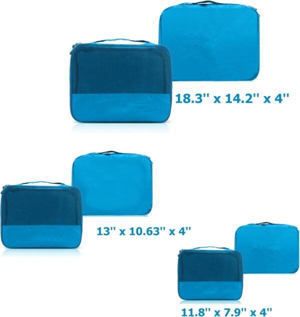 DoubleTrip Extra Large Packing Cubes for Travel Suitcase Organizer - Fit 28inch Luggage Set of 6 with 3 Sizes Travel Cubes Space Saver Baggage Bag - Image 5