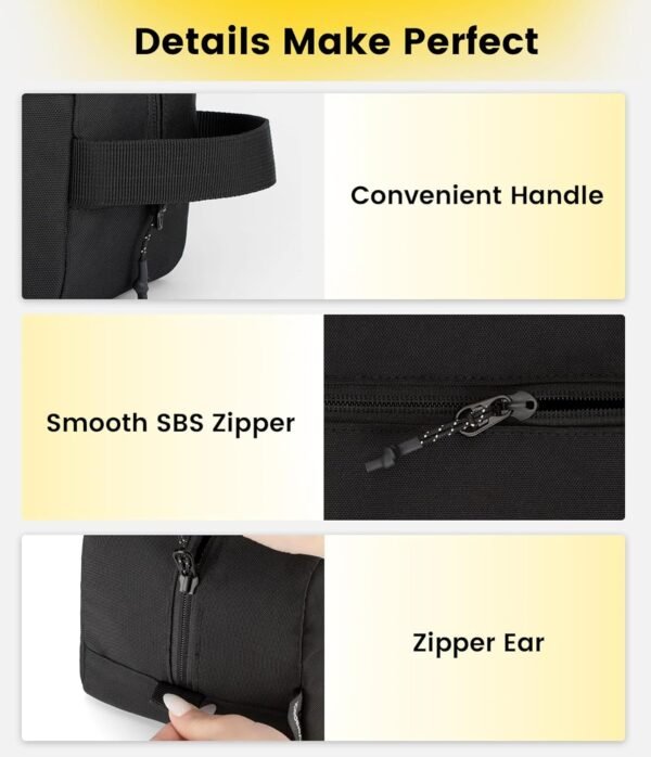 Vorspack Travel Toiletry Bag for Men - Hanging Toiletries Bag Water Resistant Dopp Kit Travel Bag for Toiletries Accessories - Image 4