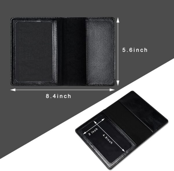 2 Pcs Passport holders，Ultra Slim passport wallet，PU Leather Passport Cover for Women and Men - Image 3