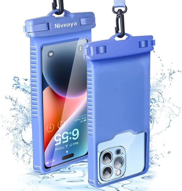 Niveaya Waterproof Phone Pouch, Waterproof Phone Case Compatible for iPhone 16 15 14 13 12 Pro Max Up to 7", Cruise Ship Essentials Must Haves Dry Bag for Vacation Beach Travel Kayak Accessories