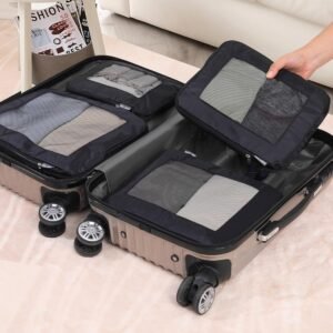 Ultralight Compression Packing Cubes Travel for Suitcases ，Compressible Mesh Packing Cubes for Travel Women Packing Organizers 4 Set