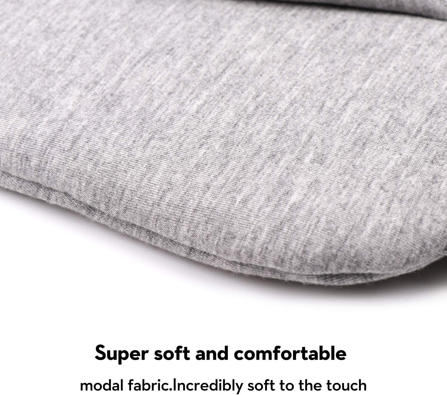 Sleep Mask-Eye Mask for Sleeping, Sleeping Mask Blocking Out Light Perfectly for Women and Men, Soft and Comfortable Blindfold for Travelling, with Pouch (Black+Gray) - Image 5