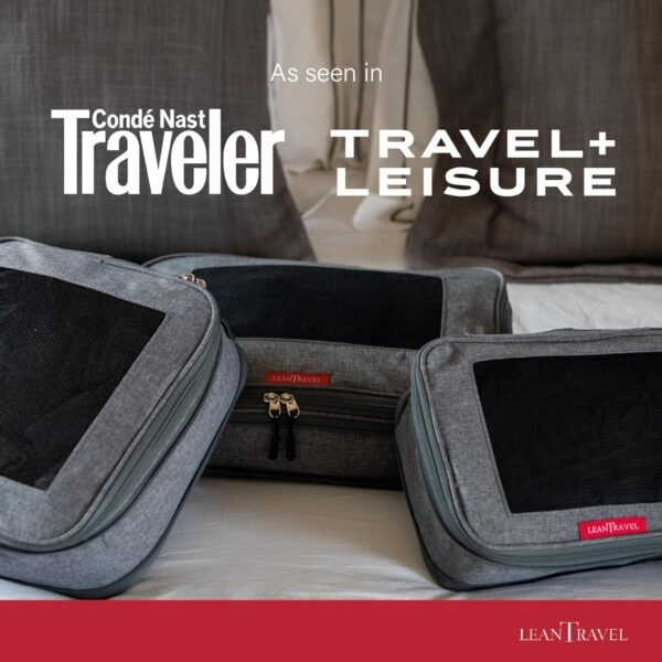 Compression Packing Cubes for Travel Organizers with Double Zipper, LeanTravel - Image 5