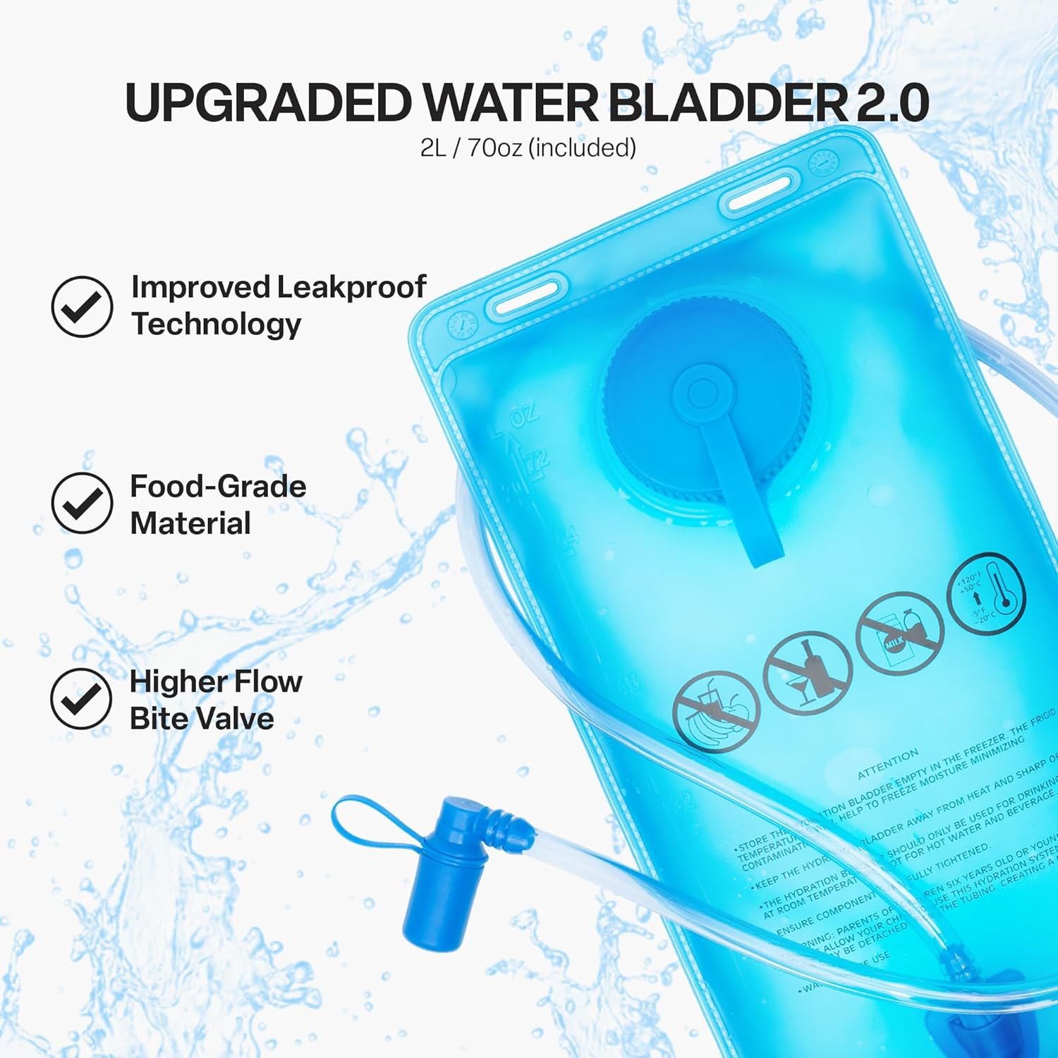 Everfun Hydration Backpack 18L with Water Bladder 2L/3L Hiking Water Backpack Women Men Hydration Pack Insulated Lightweight Day Hydropack with Storage for Hiking, Biking, Running, Festival - Image 7