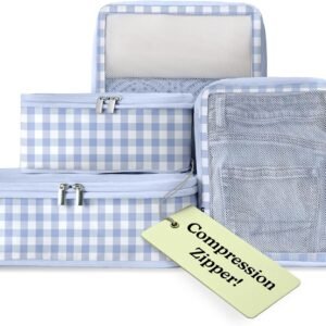Vandel Space-Saving Compression Packing Cubes for Women, Men, Compressible Carry On Suit Case Organizer Luggage Packing Cubes for Travel Organizer Bags for Luggage and Backpacks, Suitcase Cube
