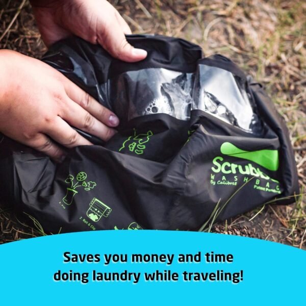 Scrubba Wash Bag Portable Washing Machine - Lightweight Manual Washing Machine for Travel, Camping, Laundry, Baby Clothes - Travel Essentials, Gift - use with Laundry Detergent/Sheets - 5.3 oz. - Image 6