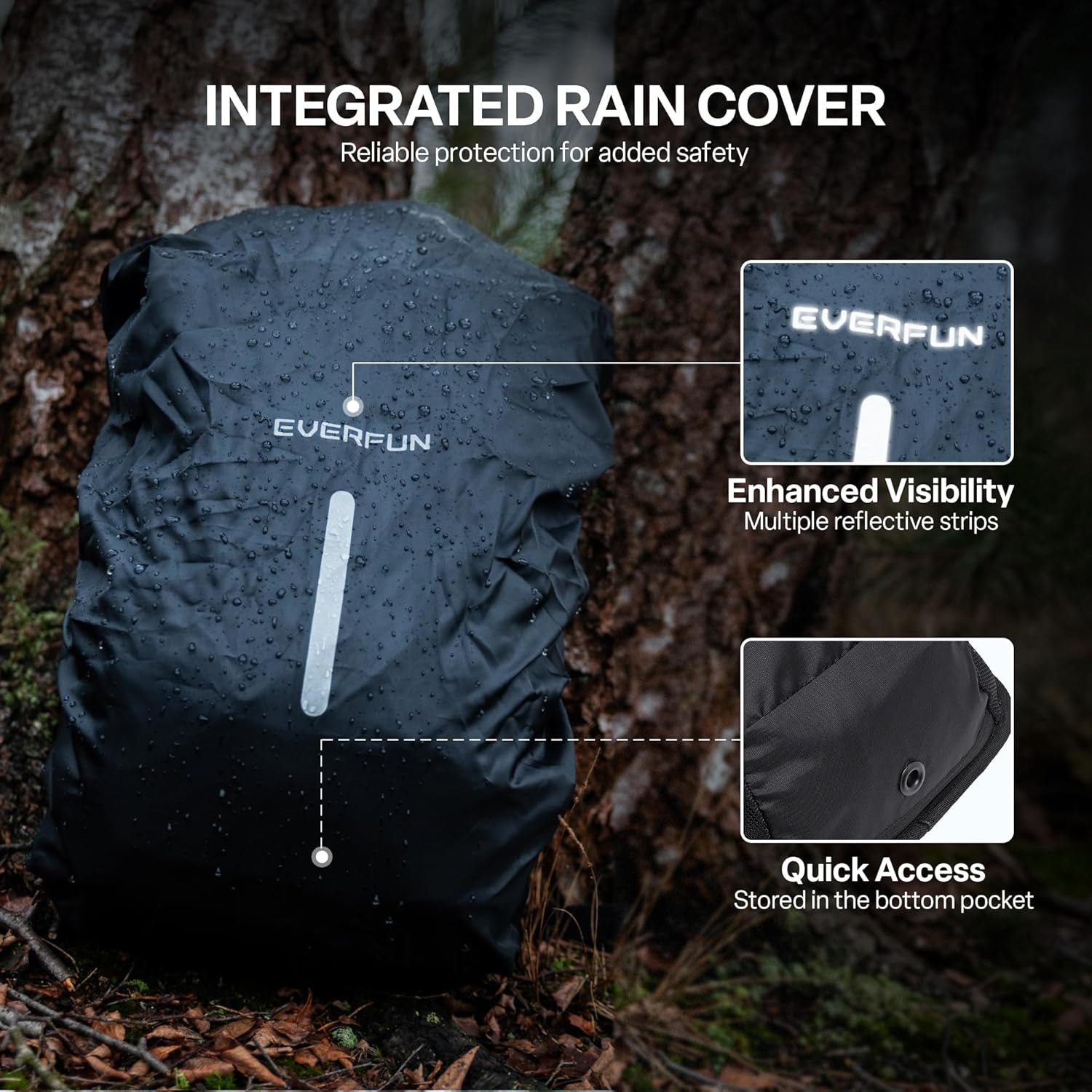 Everfun Hydration Backpack 18L with Water Bladder 2L/3L Hiking Water Backpack Women Men Hydration Pack Insulated Lightweight Day Hydropack with Storage for Hiking, Biking, Running, Festival - Image 4