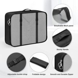 Packing Cubes, 8 Set Packing Cubes for Suitcases – Travel Bag for Travel Size Essentials Accessories, Compression Storage Shoe Bag, Clothing Underwear Bag, for Man & Women