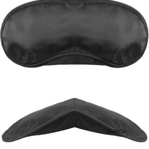 Eye Mask Sleep Masks Sleeping Mask Blindfold Eye Cover Team Building Games Party with Nose Pad and Adjustable Strap for Women Men Kids 4 Layers Black (30 Pack)