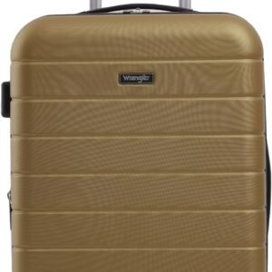 Wrangler Smart Luggage Set with Cup Holder and USB Port, Wood Thrush, 2 Piece