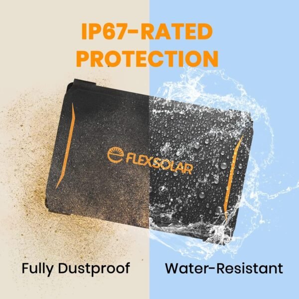 FlexSolar 10W Portable Solar Chargers 5V USB Small Power Emergency ETFE Panels Foldable IP67 Waterproof Camping Hiking Backpacking for Phones Fans Flashlight Watches Small Power Banks Battery Packs - Image 3