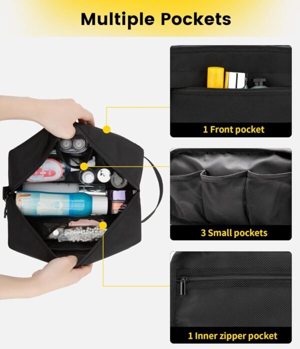 Vorspack Travel Toiletry Bag for Men - Hanging Toiletries Bag Water Resistant Dopp Kit Travel Bag for Toiletries Accessories - Image 3