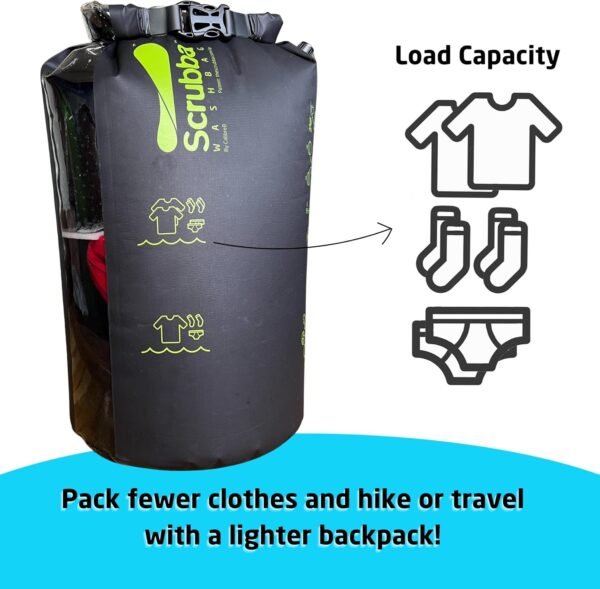 Scrubba Wash Bag Portable Washing Machine - Lightweight Manual Washing Machine for Travel, Camping, Laundry, Baby Clothes - Travel Essentials, Gift - use with Laundry Detergent/Sheets - 5.3 oz. - Image 5