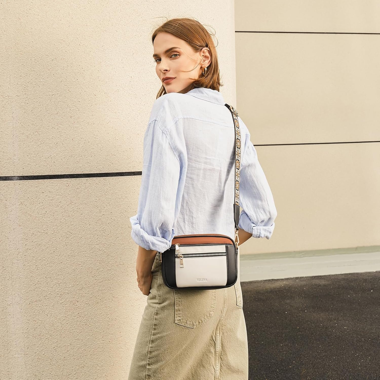 Telena Crossbody Purse for Women Small Crossbody Bags Trendy Vegan Leather with Adjustable Shoulder Strap - Image 2
