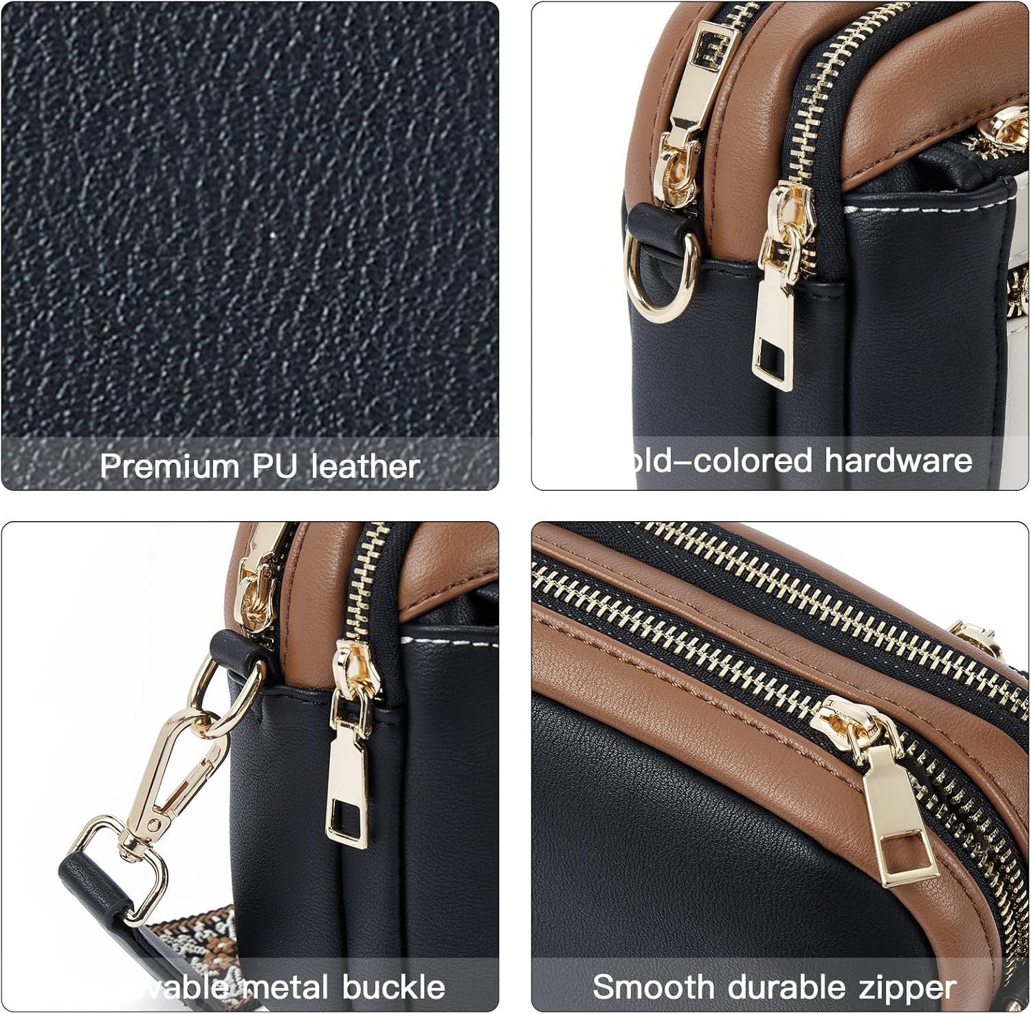 Telena Crossbody Purse for Women Small Crossbody Bags Trendy Vegan Leather with Adjustable Shoulder Strap - Image 6