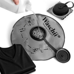 Waschii Pocket-Sized Portable Washing Machine for Camping, Hostels & Vanlife – Compact, Leakproof, Eco-Friendly – No Power or Sink Needed