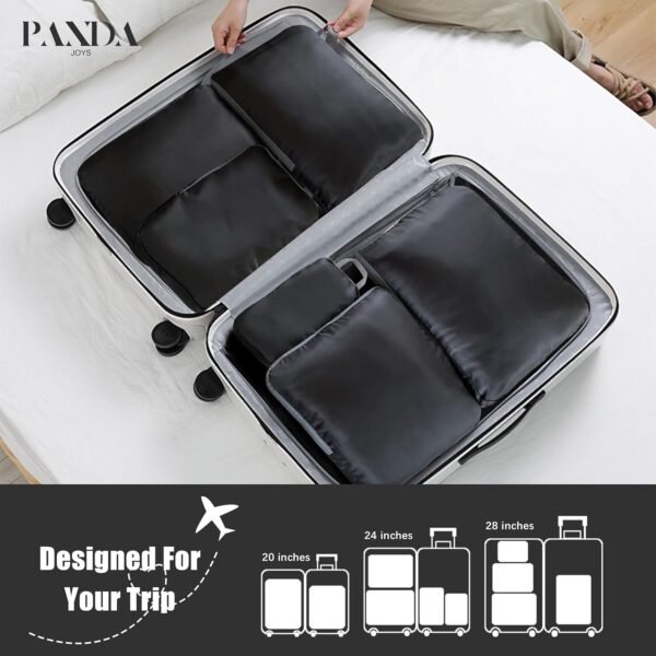 4 Set Compression Packing Cubes Travel - Travel Accessories Expandable Packing Organizers for Carry On - Essentials Luggage Bags - Image 6