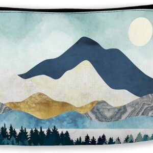 Mountains Nature Scenery Cosmetic Bags Makeup Bags Toiletry Bag Large Capacity Organizer Pouch with Zipper Travel Accessories for Women Girls