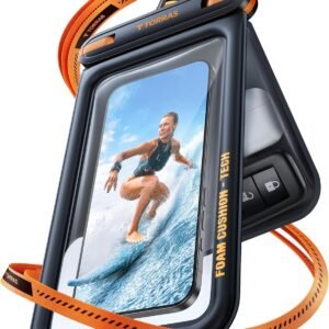 TORRAS IP68 Waterproof Phone Pouch Double Space, Floating Waterproof Phone Case with Lanyard for iPhone 16 Pro Max 15 14 13 S25 S24, Phone Dry Bag Vacation Cruise Ship Travel Essentials 7.0”, Black