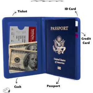 Peanuts Snoopy Passport Cover Official License, Cute Passport Holder for Travel With Woodstock, Snoopy Gifts